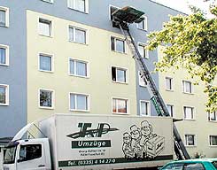 Umzug mit Möbellift